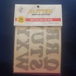 Glitter Iron On Letters. NWOT